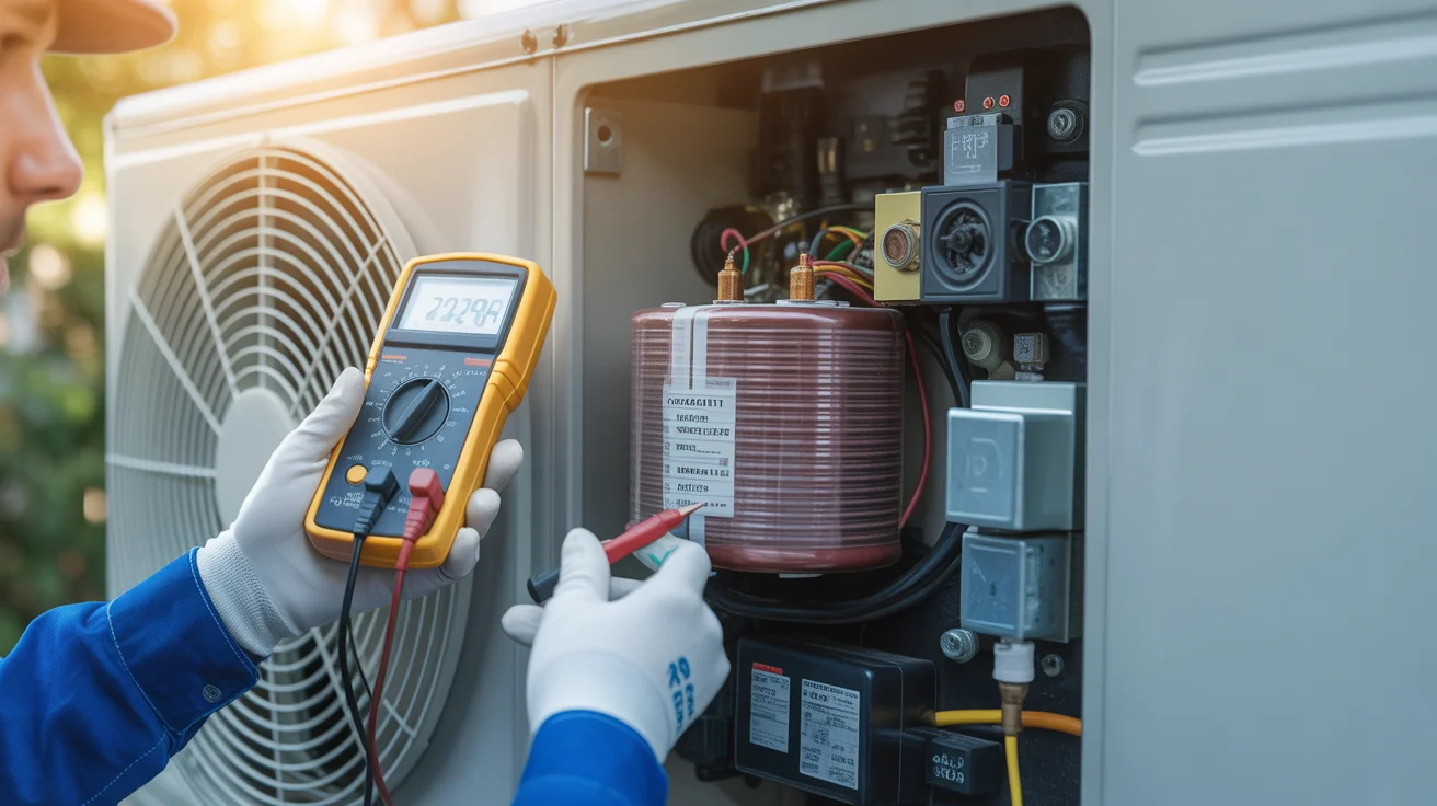 AC capacitor replacement on a North Texas residential unit