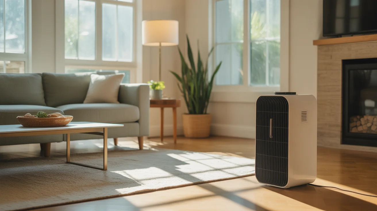 Air purifier comparison showing HEPA portable unit, UV light in HVAC duct, and whole-house air purifier system