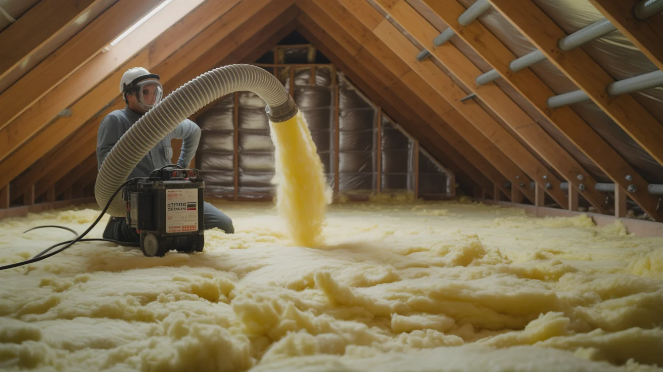 Attic insulation in a North Texas home affecting HVAC efficiency