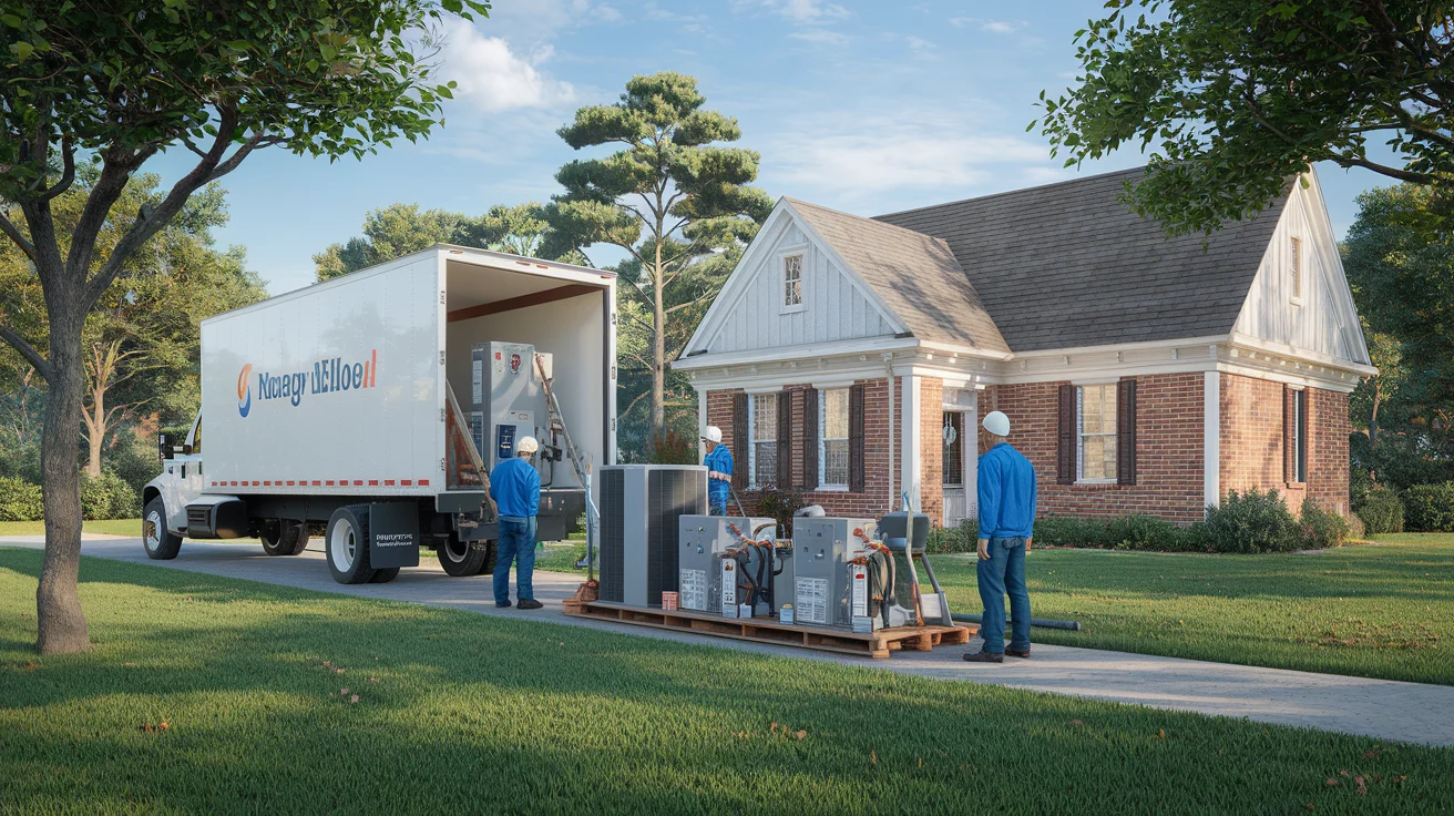 New HVAC system being delivered to Texas home